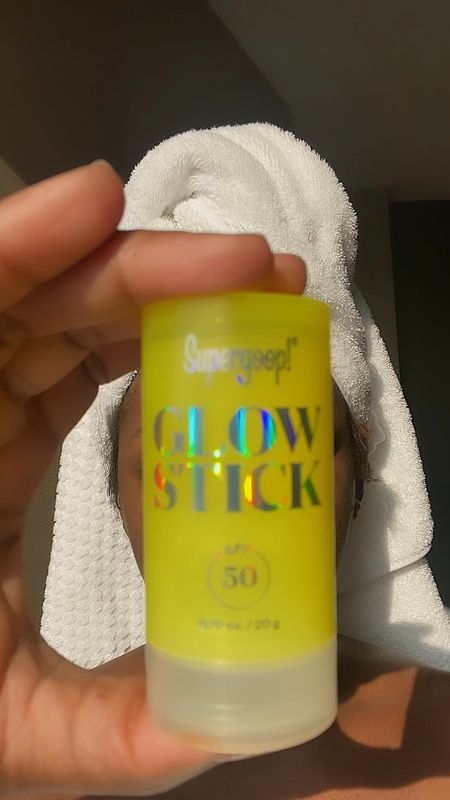 one of my favs the supergoop glow stick sunscreen . I love the stick application it’s so easy to put on, very smooth on the skin, no white cast but end with a flow 

#LTKVideo #LTKfindsunder50 #LTKbeauty