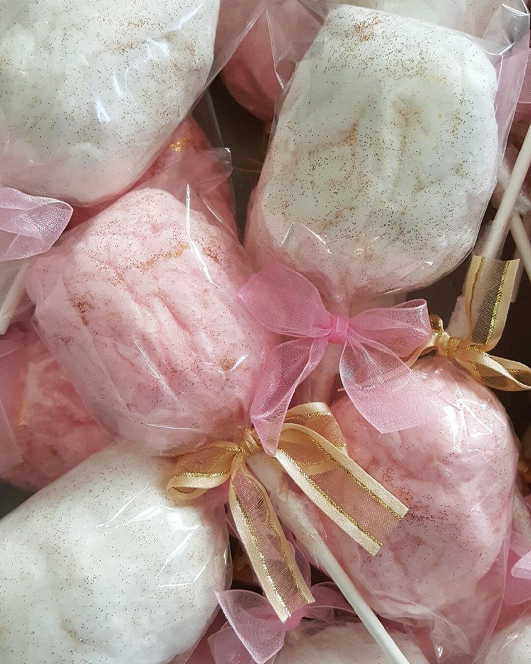 12 Cotton Candy Glitter Pops Party Birthday Wedding Favors - Etsy | Etsy (US)