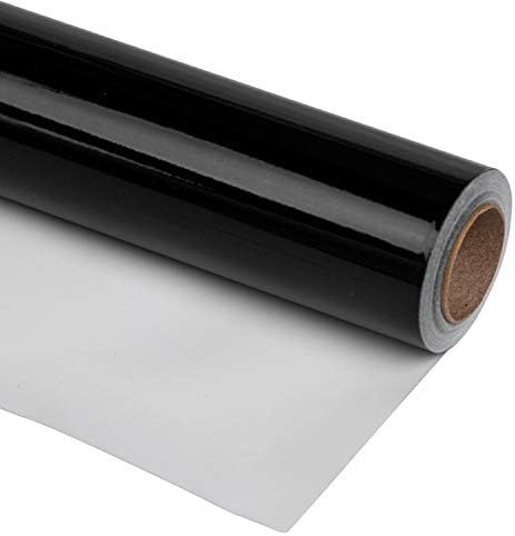 RUSPEPA Black Metallic Wrapping Paper - Solid Color Paper Perfect for Wedding, Birthday, Christma... | Amazon (US)
