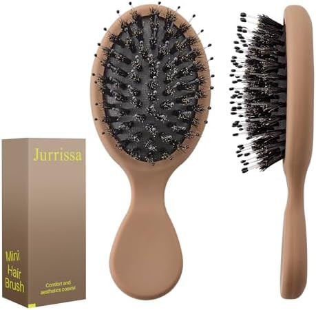 Mini Boar Bristles Hair Bursh, Travel Size Hair Brush for Women Men Kids, Protable Small Hair Bru... | Amazon (US)