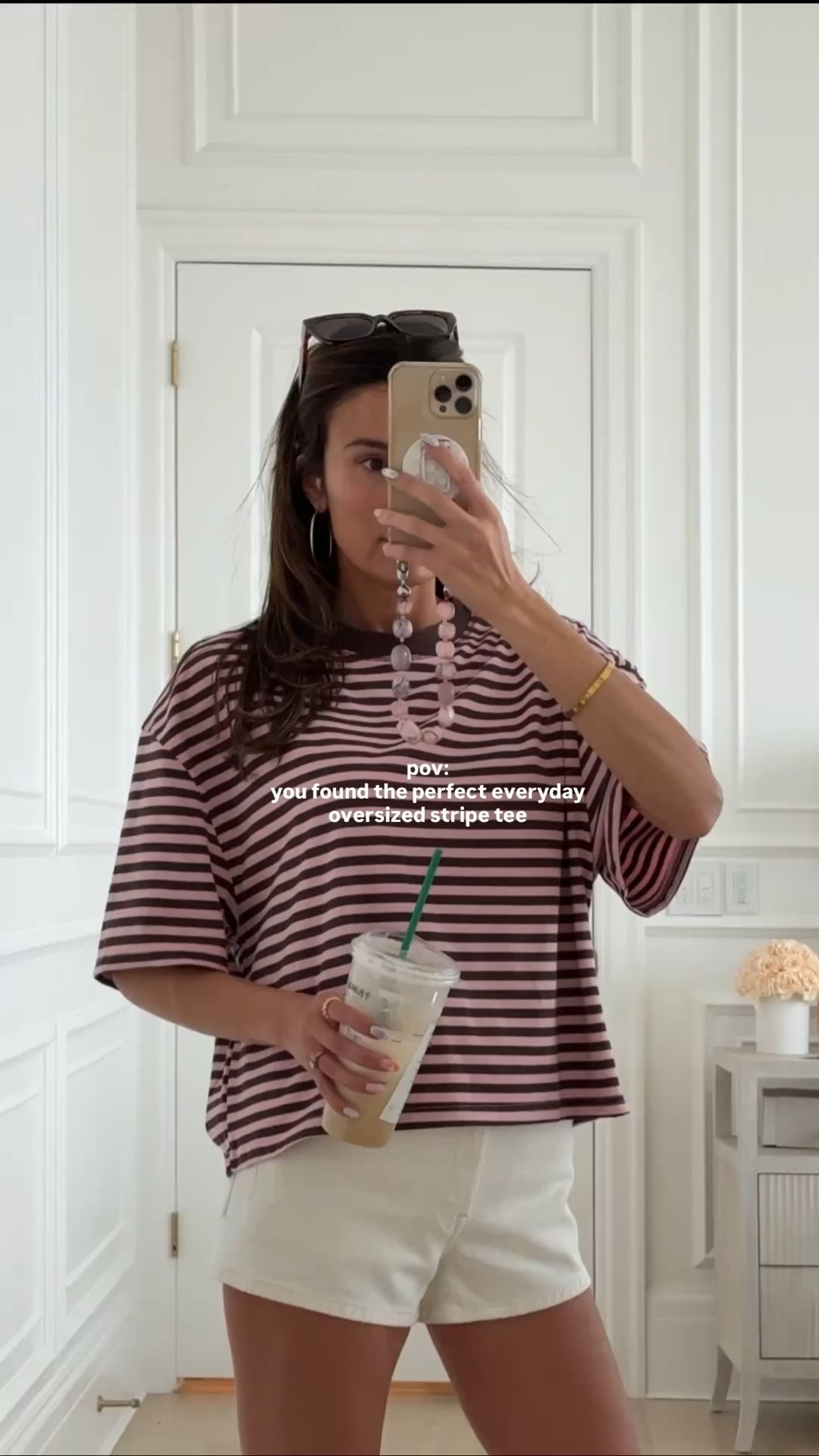 Stripe tee wearing size small 

Oversized stripe tee 
Mom outfit 

The perfect every day oversize striped T-shirt

#LTKSpringSale #LTKootd #LTKOver40