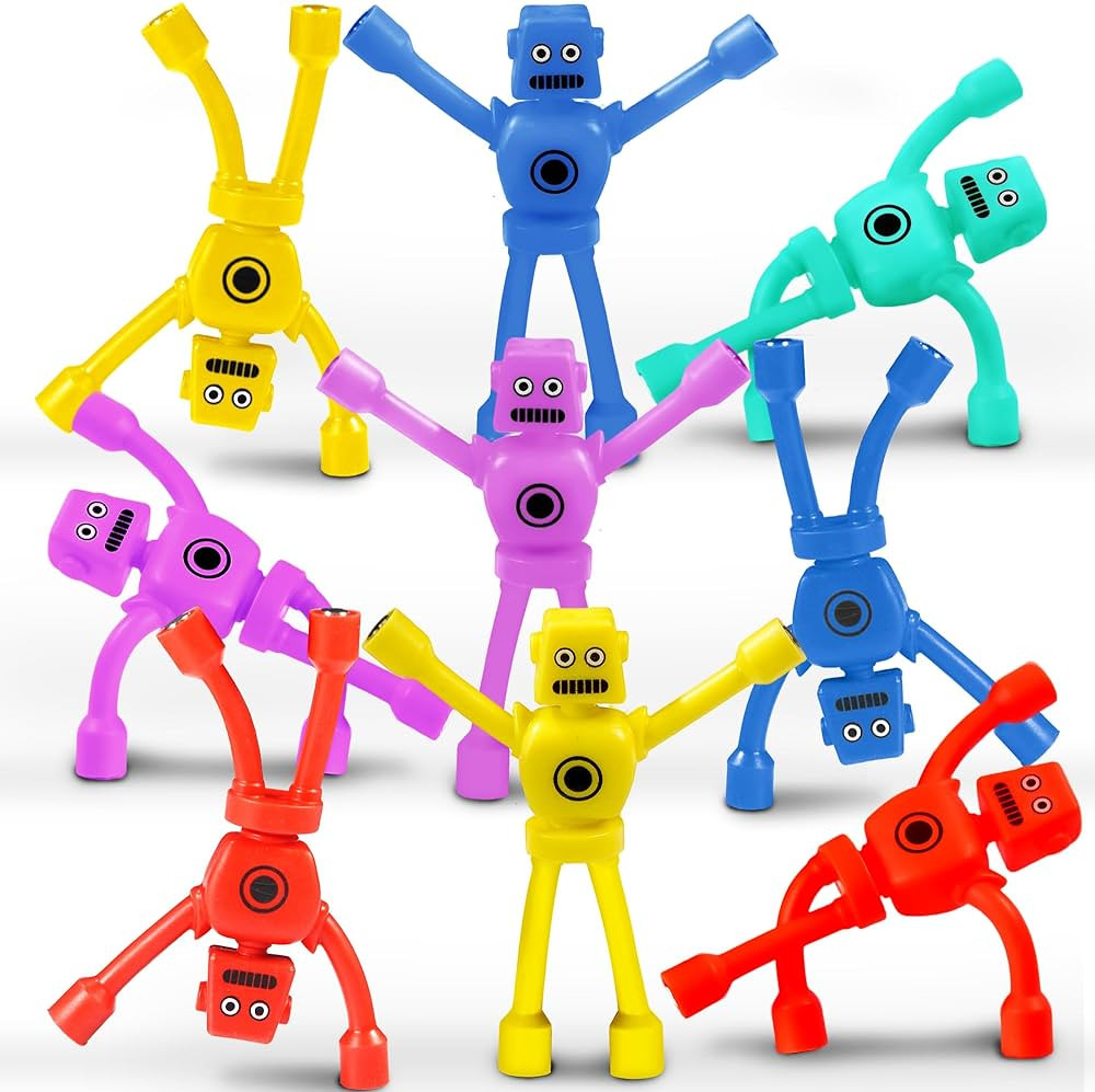 10Pcs Magnetic Robot Men Travel Toys for Toddlers Kid Boy Quiet Airplane Road Trip Travel Activit... | Amazon (US)
