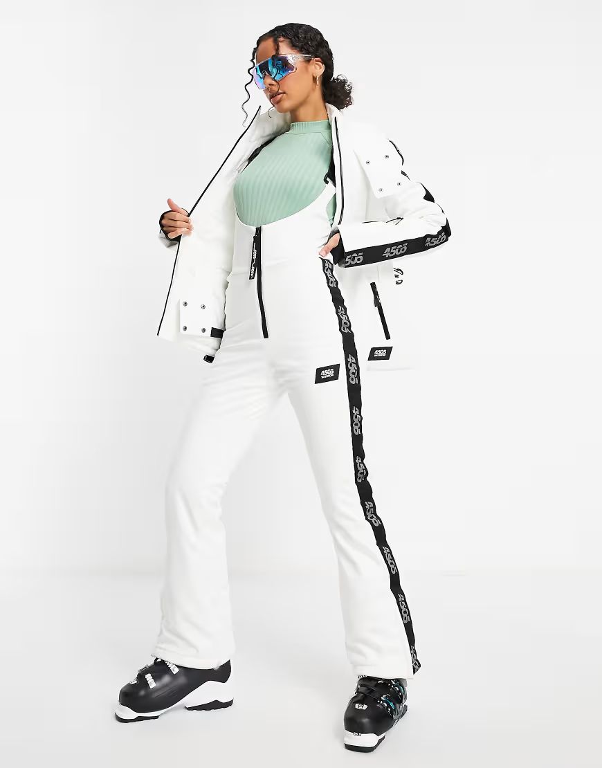 ASOS 4505 ski high waisted ski pants with mono logo detail-Multi | ASOS (Global)