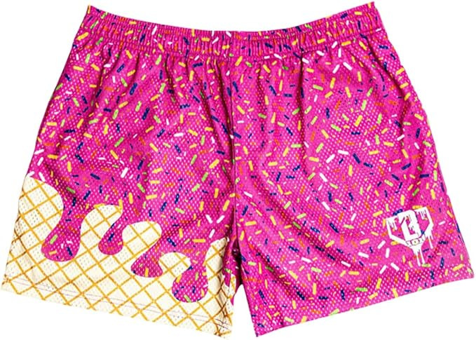 Baseball Lifestyle 101 Ice Cream Youth Mesh Shorts – Strawberry, 5 in Inseam, Side Pockets, Ela... | Amazon (US)
