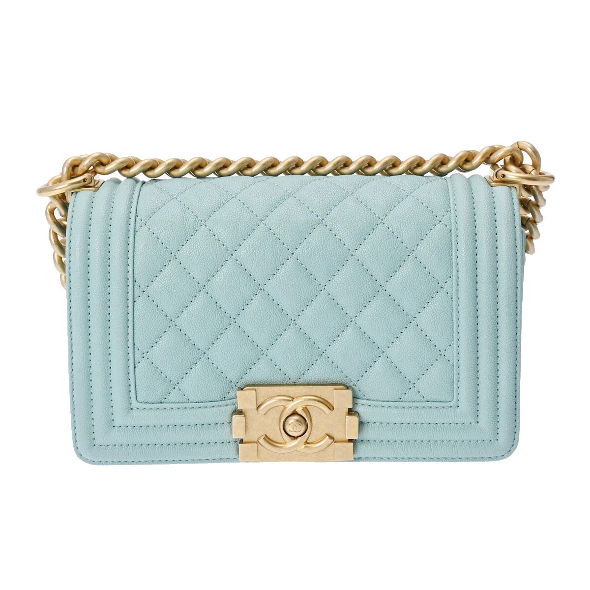 CHANEL Boy chanel ChainShoulder 7.9" light blue shoulder bag 800000117666000 | eBay US