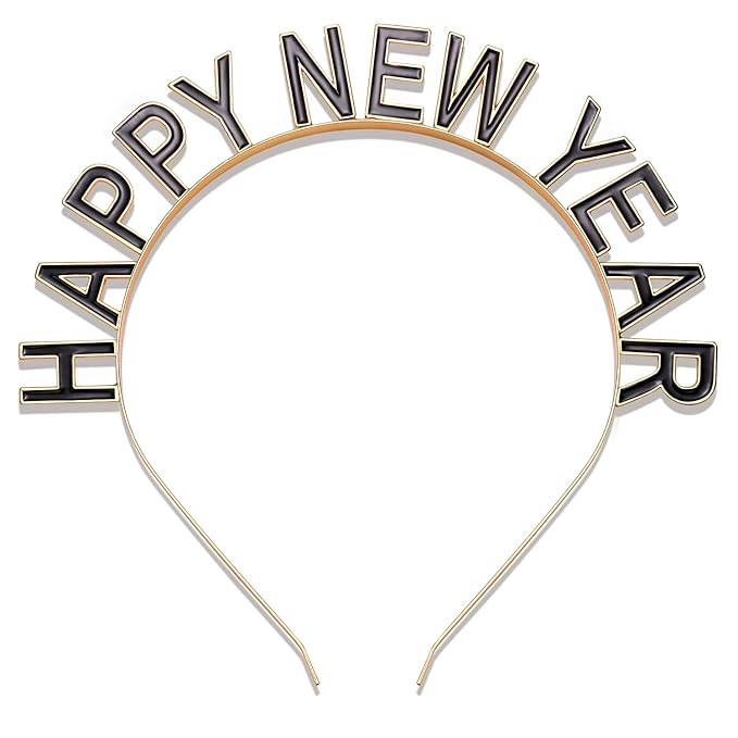 Happy New Year Headband for Women (Black) | Amazon (US)