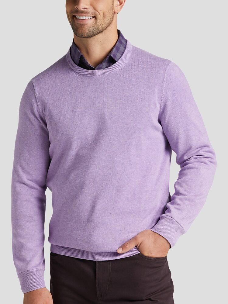 Joseph Abboud Modern Fit Crew Neck Pima Sweater | All Sale| Men's Wearhouse | The Men's Wearhouse