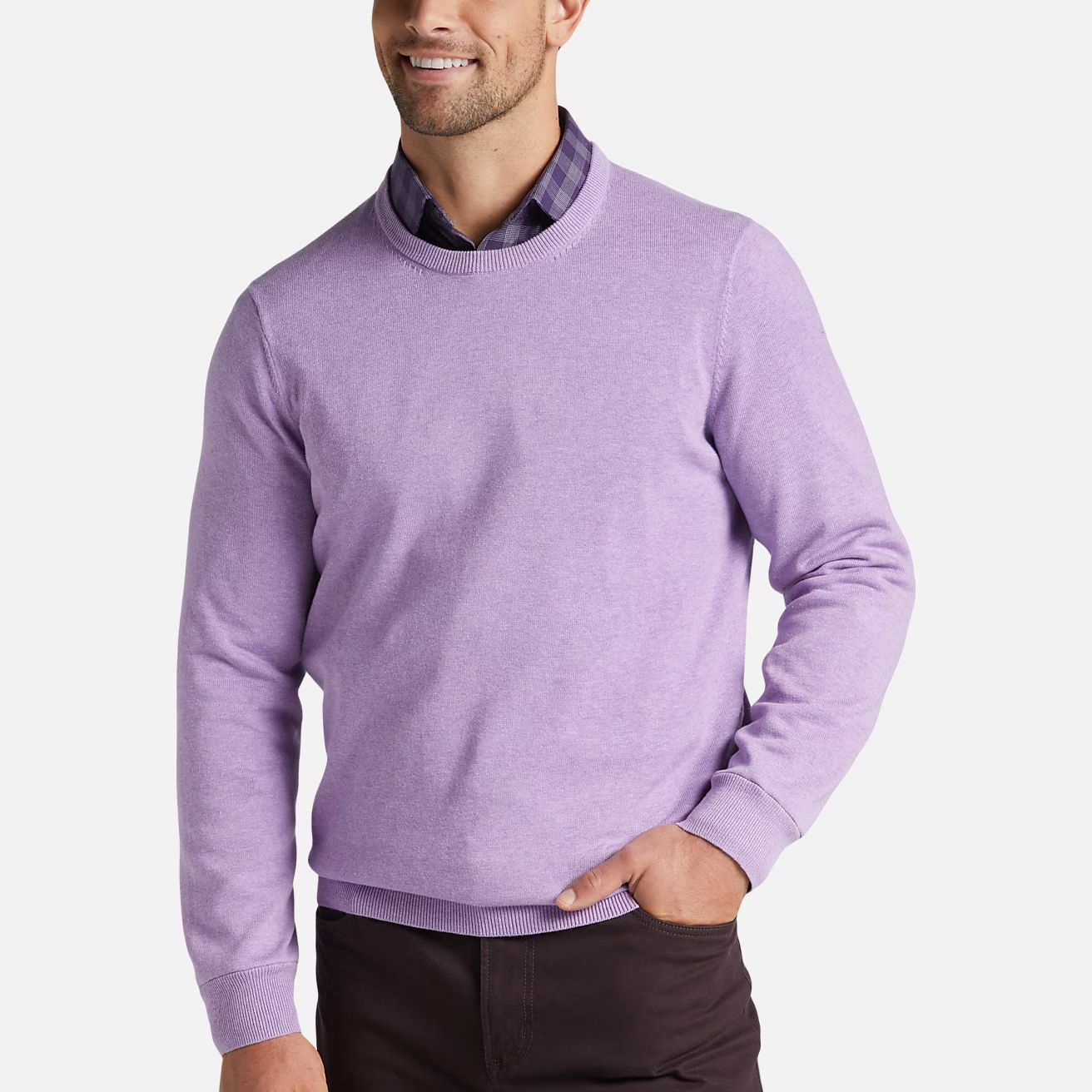 Joseph Abboud Modern Fit Crew Neck Pima Sweater | All Sale| Men's Wearhouse | The Men's Wearhouse