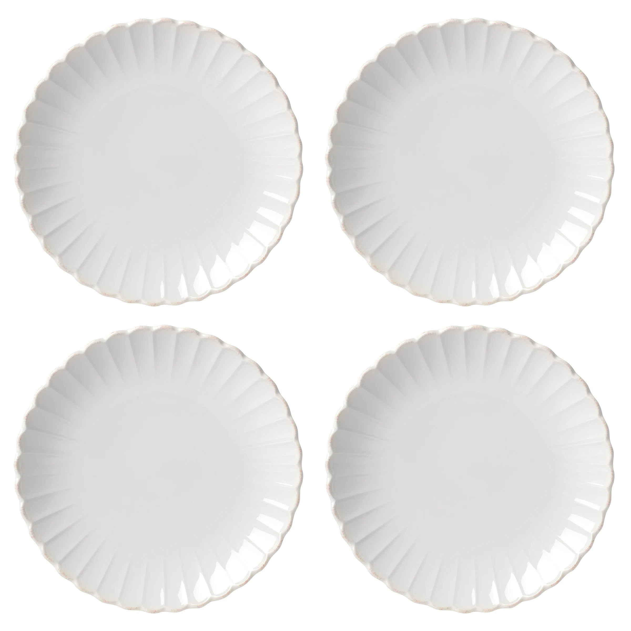 Lenox French Perle Scallop 4-Piece Dinner Plate Set & Reviews | Wayfair | Wayfair North America