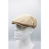 Light Camel Linen Summer Flat Cap, Peaky Blinders Hat, Baker Boy Leather Hat, Irish Flat Cap, Gatsby | Etsy (US)