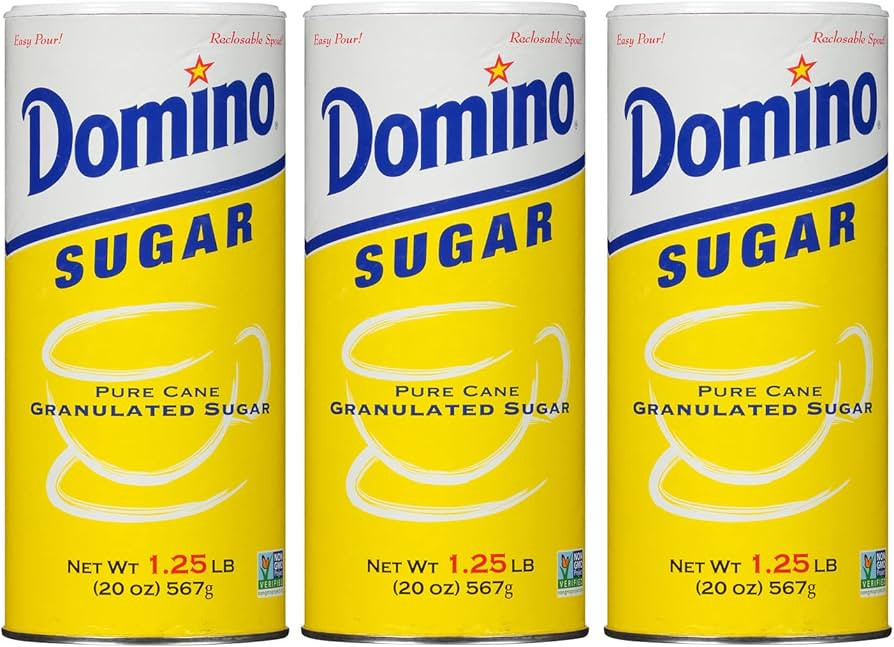 Domino® Granulated Sugar, 20 oz Canister, Sugar Container (Pack of 3) | Amazon (US)