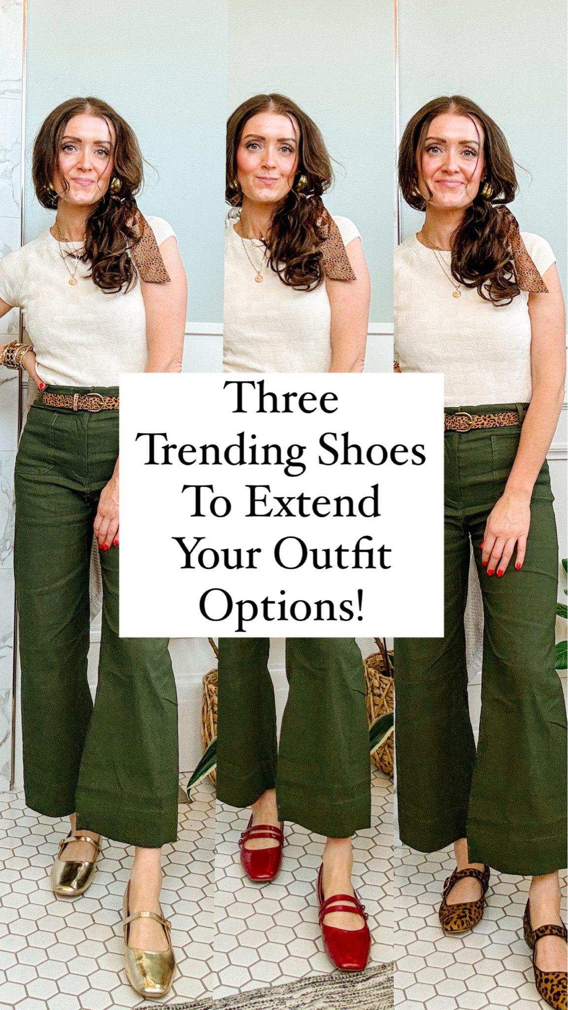 Want an easy way to switch up an outfit?  Try a shoe in a new color or print!  These ballet flats all work beautifully with this fall inspired outfit, but each give a different feel to the finished look.  Try it!


#LTKWorkwear #LTKStyleTip #LTKShoeCrush