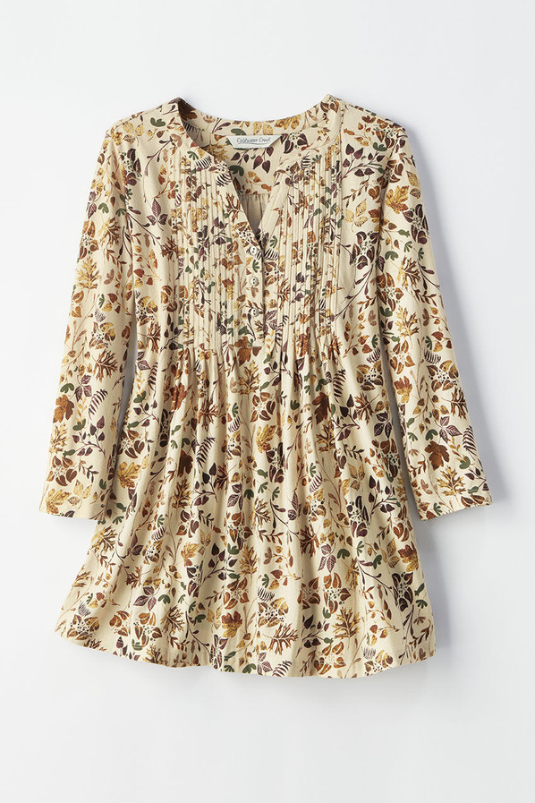 Lana Pintuck Henley Tunic | Coldwater Creek