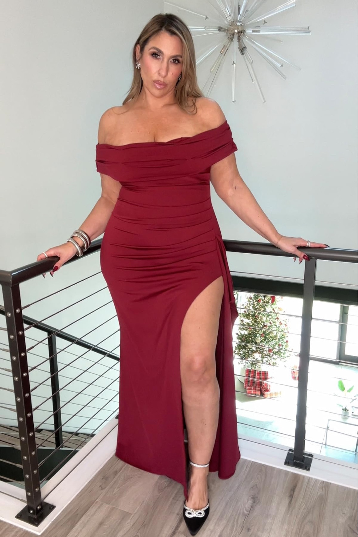 Incredible dress very stretchy sz XL (could have sized down but needed the length). Linked 2 diff stitch options for pricing. Hip enhancer shapewear sz L (had to pull one leg size up) Very comfortable low heel.

#LTKMidsize #LTKShoeCrush #LTKHoliday