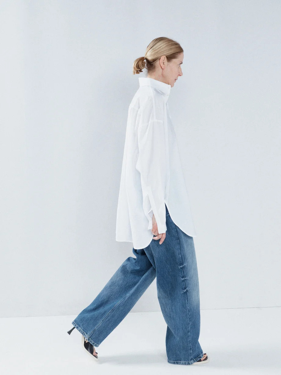Oversized dropped-shoulder cotton-blend shirt | Matches (UK)