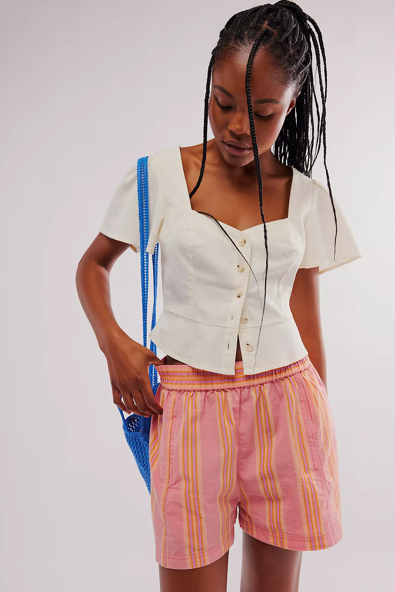 Get Free Striped Pull-On Shorts | Free People (Global - UK&FR Excluded)