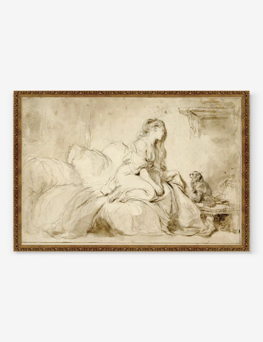 Oh! IF Only He Were as Faithful to Me Wall Art by Jean-Honoré Fragonard, Original Work held by t... | Lulu and Georgia 
