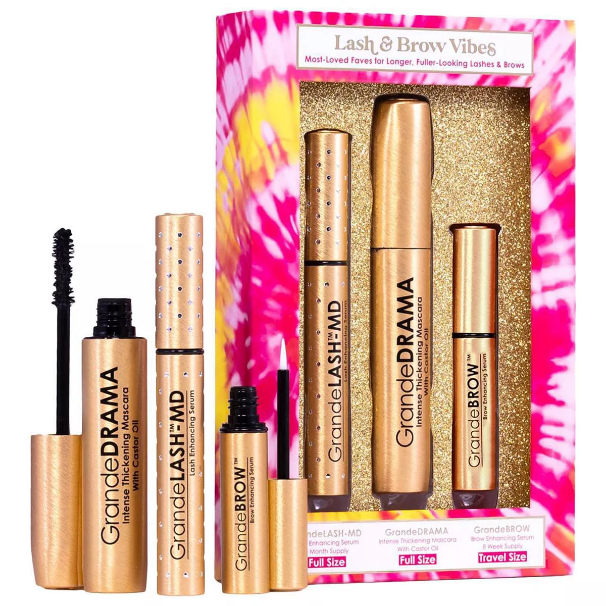 Grande Cosmetics Lash and Brow Vibes Mascara and Lash Serum Set | Kohl's