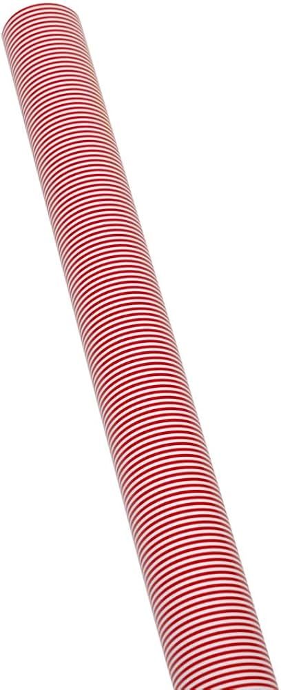 Caspari Oxford Stripe Red Gift Wrap - One Roll | Amazon (US)