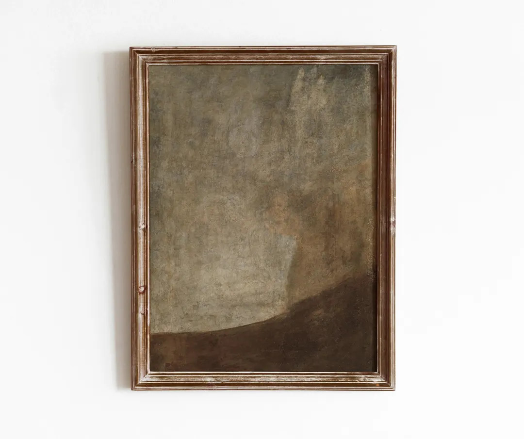 Bear | Vintage Abstract Animal Painting | Neutral Brown Oil Painting | Contemporary Art | Digital... | Etsy (US)