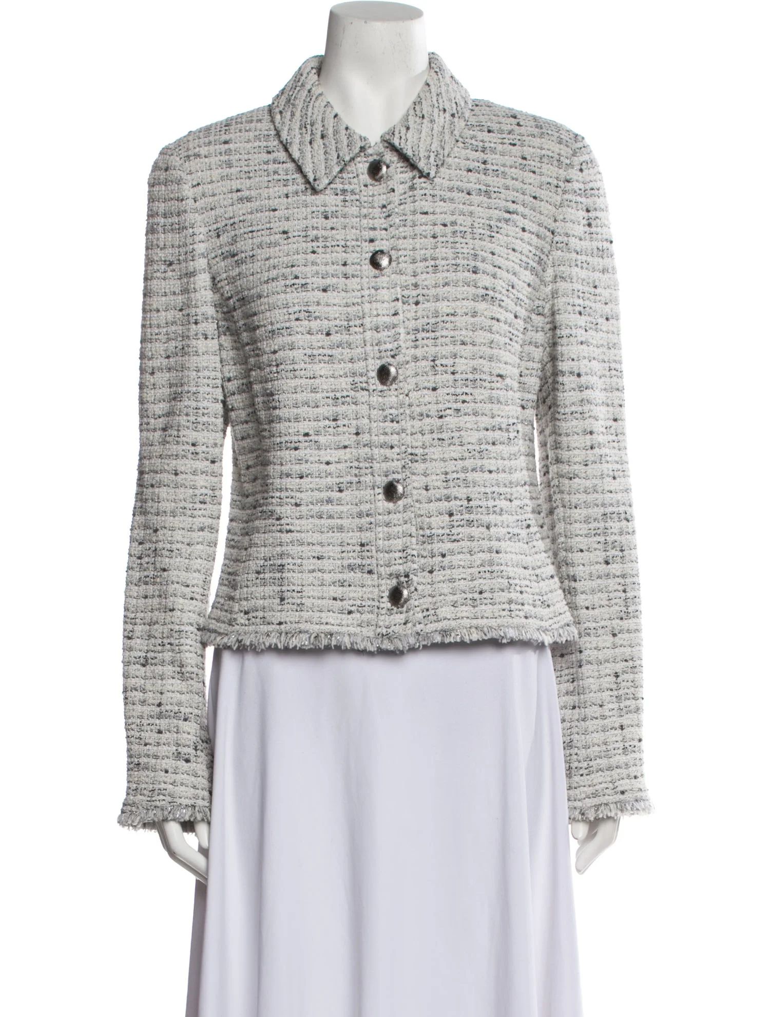 Tweed Pattern Evening Jacket | The RealReal