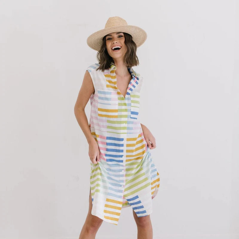 Colorful Stripe Bay Dress | Sunshine Tienda