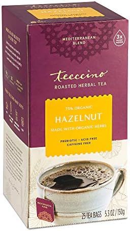 Teeccino Herbal Tea – Hazelnut – Rich & Roasted Herbal Tea That’s Caffeine Free & Prebiotic... | Amazon (US)
