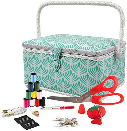 SINGER 07229 Sewing Basket with Sewing Kit, Needles, Thread, Pins, Scissors, and Notions, Boho Fan | Amazon (US)
