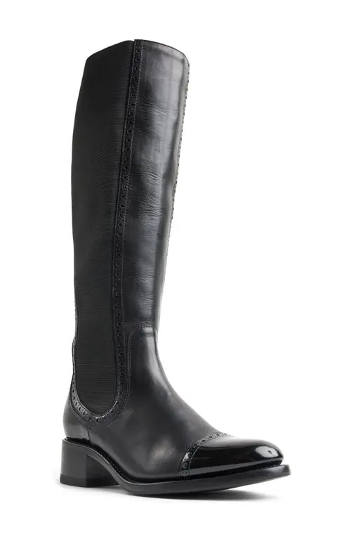 The Office of Angela Scott Ms. Brigitte Leather Boot in Black at Nordstrom, Size 10Us | Nordstrom