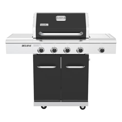 Nexgrill 4-Burner Dual Fuel Gas Grill with Side Burner and Griddle Insert, 626 SQ In Total Cooking Space, 59,000 BTUs Output, BBQ Grill Perfect for Outdoor Gatherings - 720-0958HE | Amazon (US)