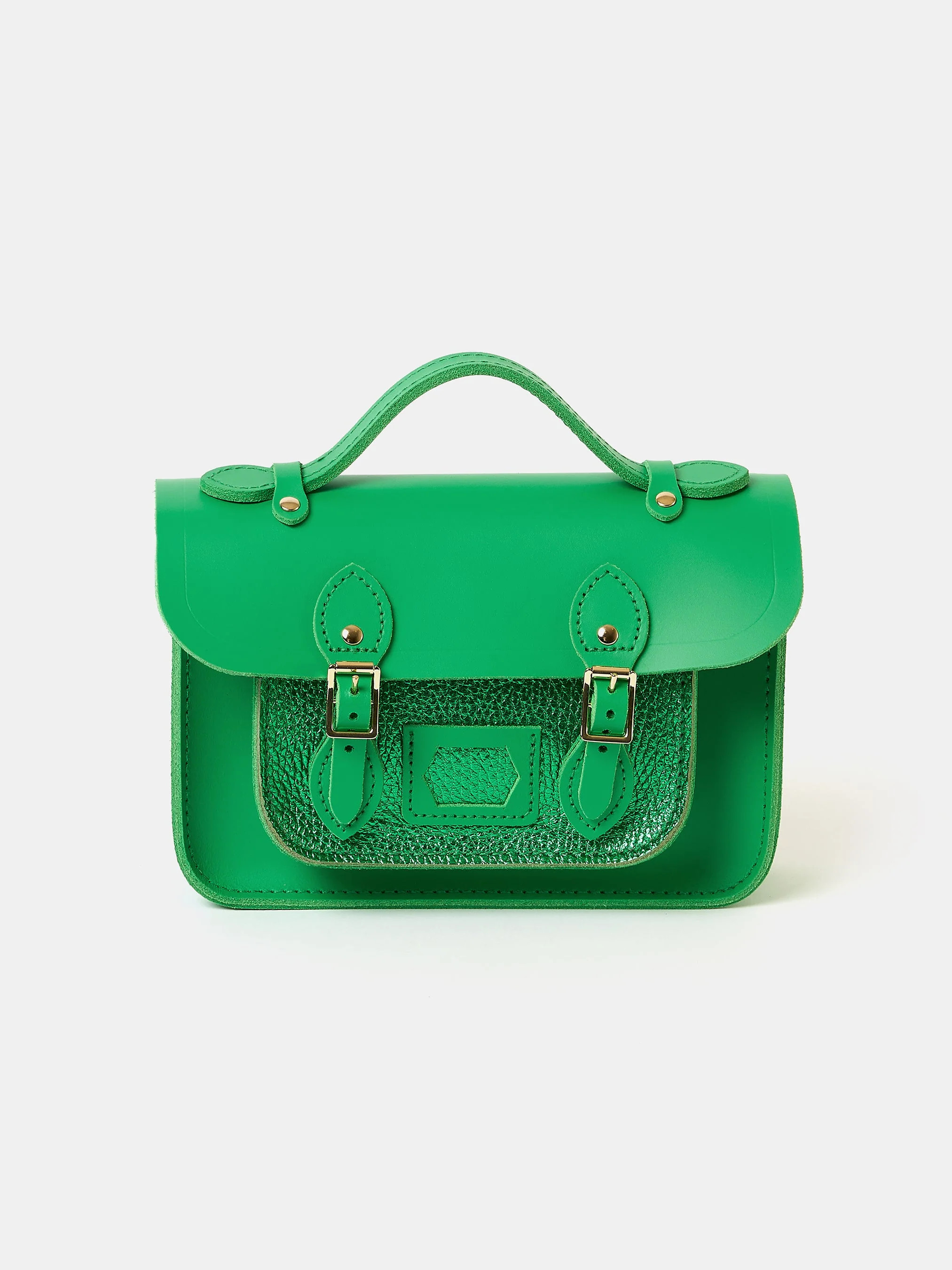 The Mini - Wicked Green with Wicked Green Metallic Calf | The Cambridge Satchel Company