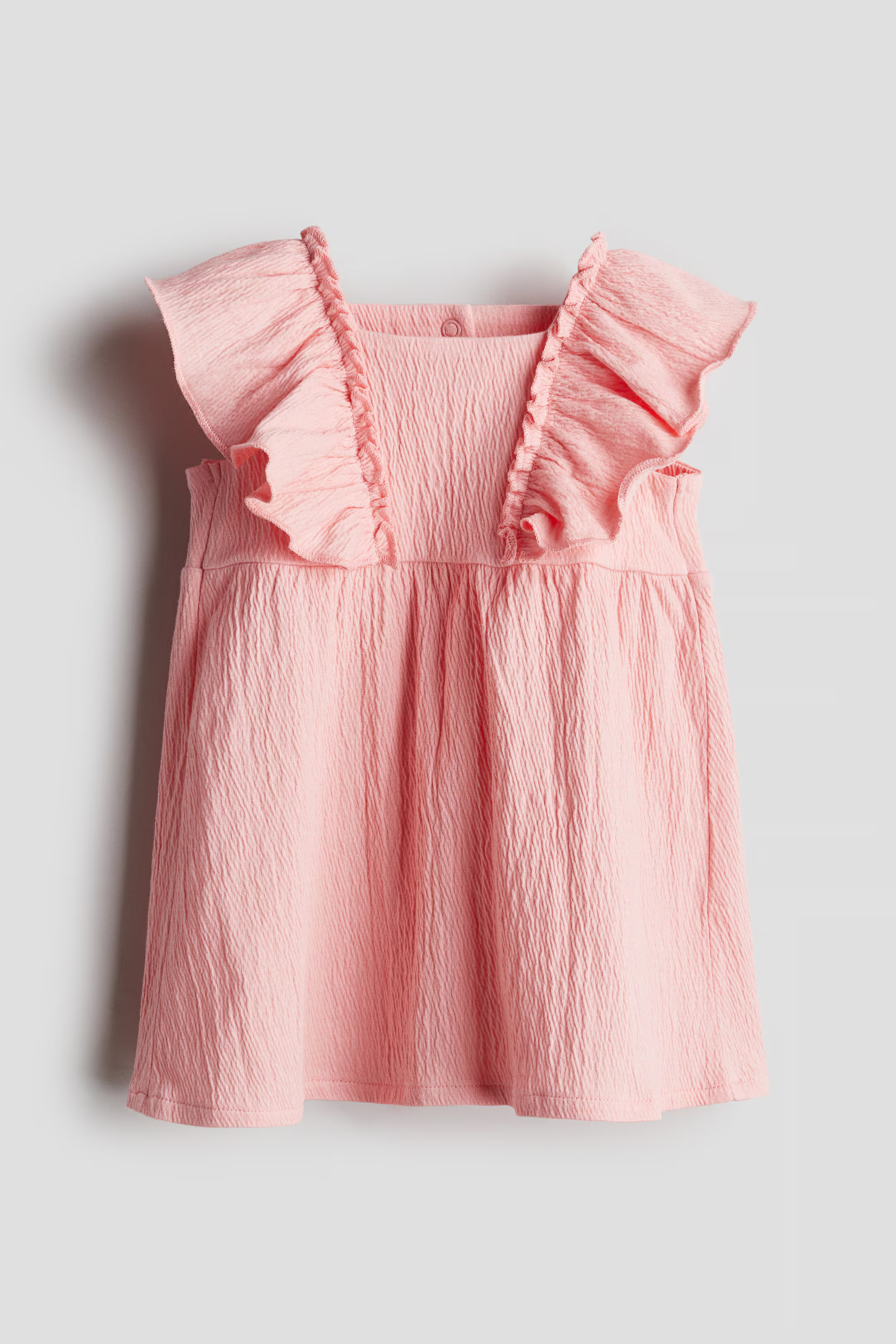 Textured Jersey Dress - Square Neckline - Sleeveless - Pink - Kids | H&M US | H&M (US + CA)