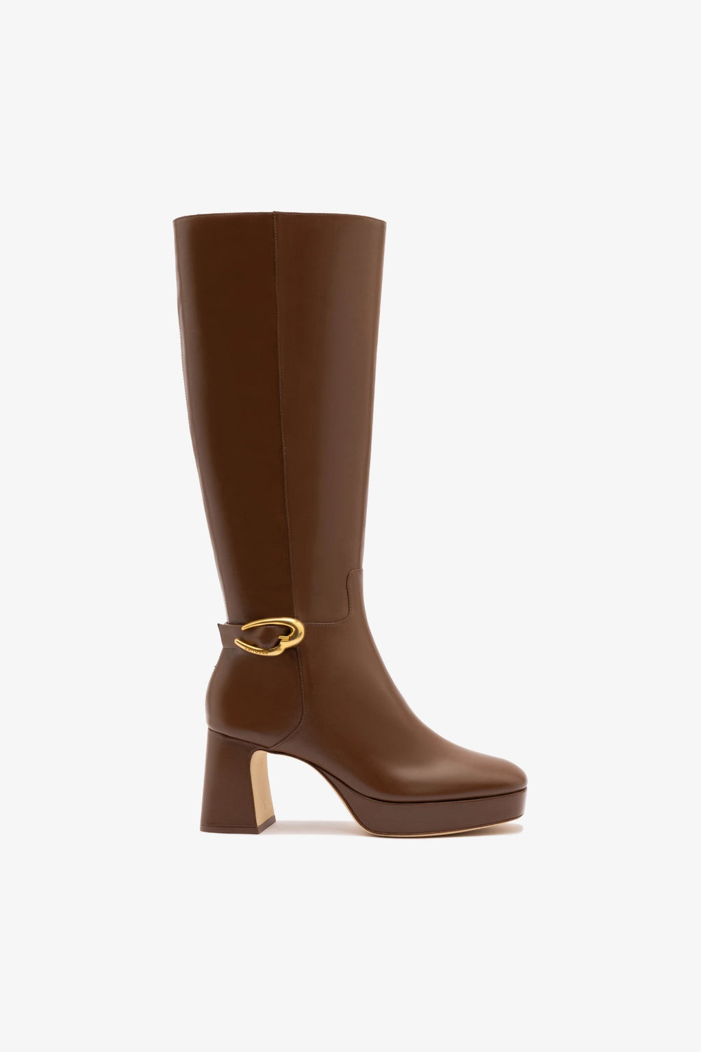 Dolly Verona Hi Boot In Burnt Umber Leather | Larroude