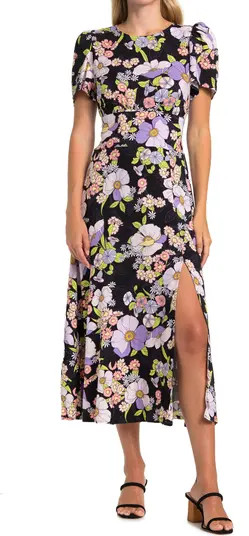 AFRM Jamie Print Open Back Short Sleeve Dress | Nordstromrack | Nordstrom Rack