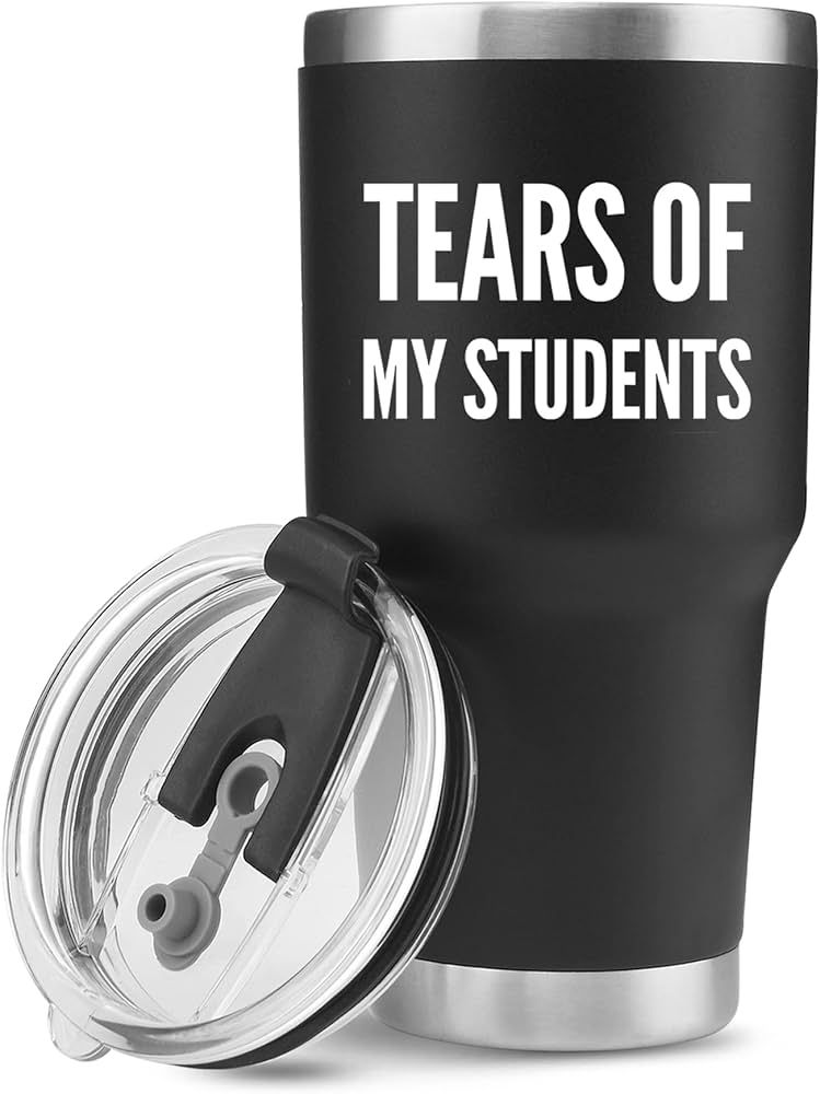 Panvola Tears Of My Students Vacuum Insulated Tumbler Teacher Gifts From Student Funny College Pr... | Amazon (US)