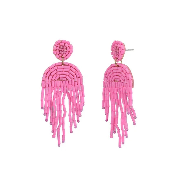 Time and Tru Women's Beaded Cascade Drop Earring | Walmart (US)