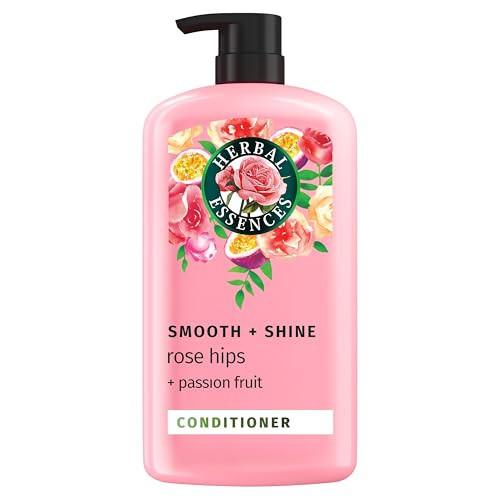 Herbal Essences Conditioner, Rose Hips + Passionfruit - Smooth Collection, Shiny Hair with Vitamin E & Jojoba, Safe for Color Treated Hair, Floral Scent, Cruelty-Free, Dermatologist-Tested, 29.2 Fl Oz | Amazon (US)
