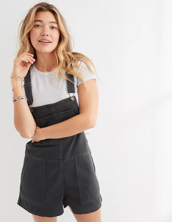 Aerie Werk & Play Denim Shortalls | American Eagle Outfitters (US & CA)