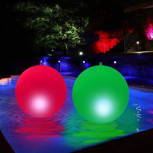 Floating Pool Lights Solar Powered-15 Inch Ball-Pool Lights to Turn Your Pool Into a Wonderland -... | Amazon (US)