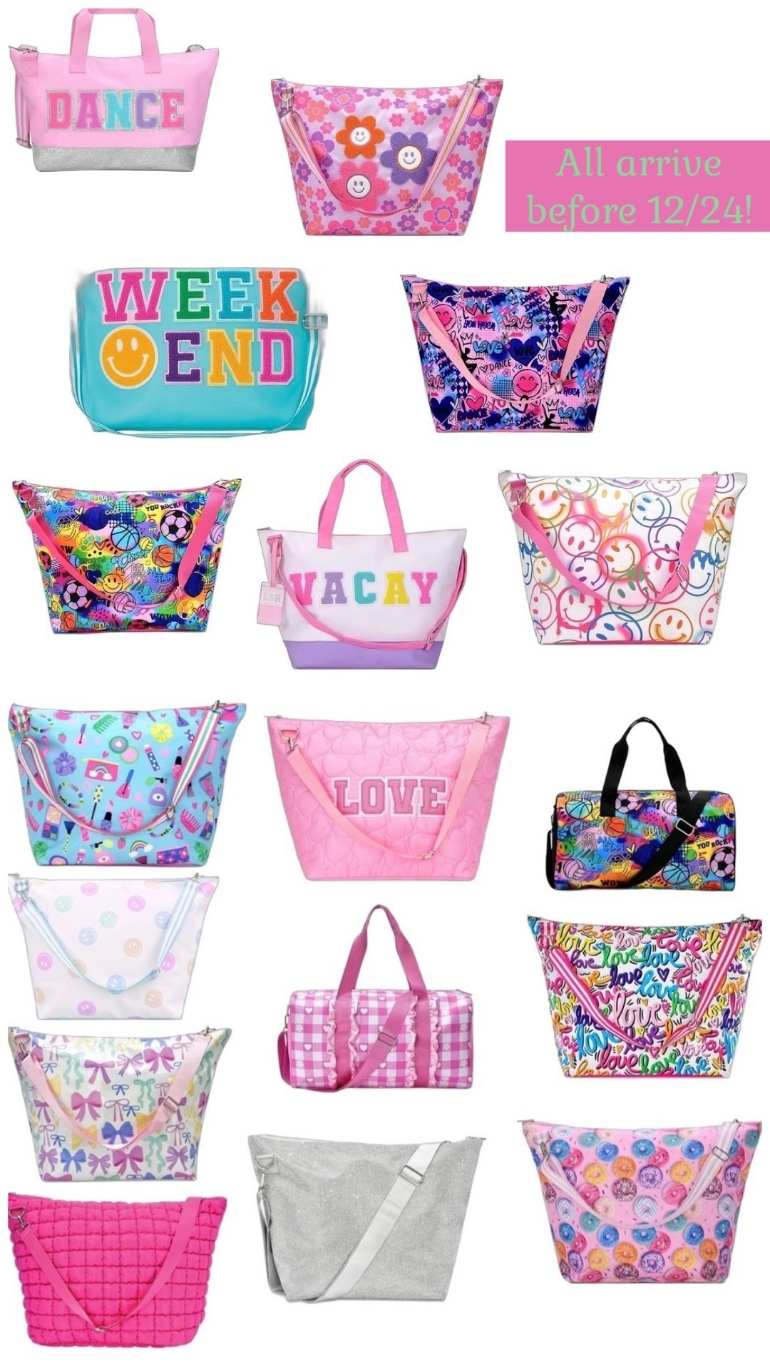Iscream weekender bags and duffles all Amazon and arrive before Christmas!

Gift ideas. Girls. Kids. Tween travel. Sports. Dance  



#LTKTravel #LTKKids #LTKGiftGuide