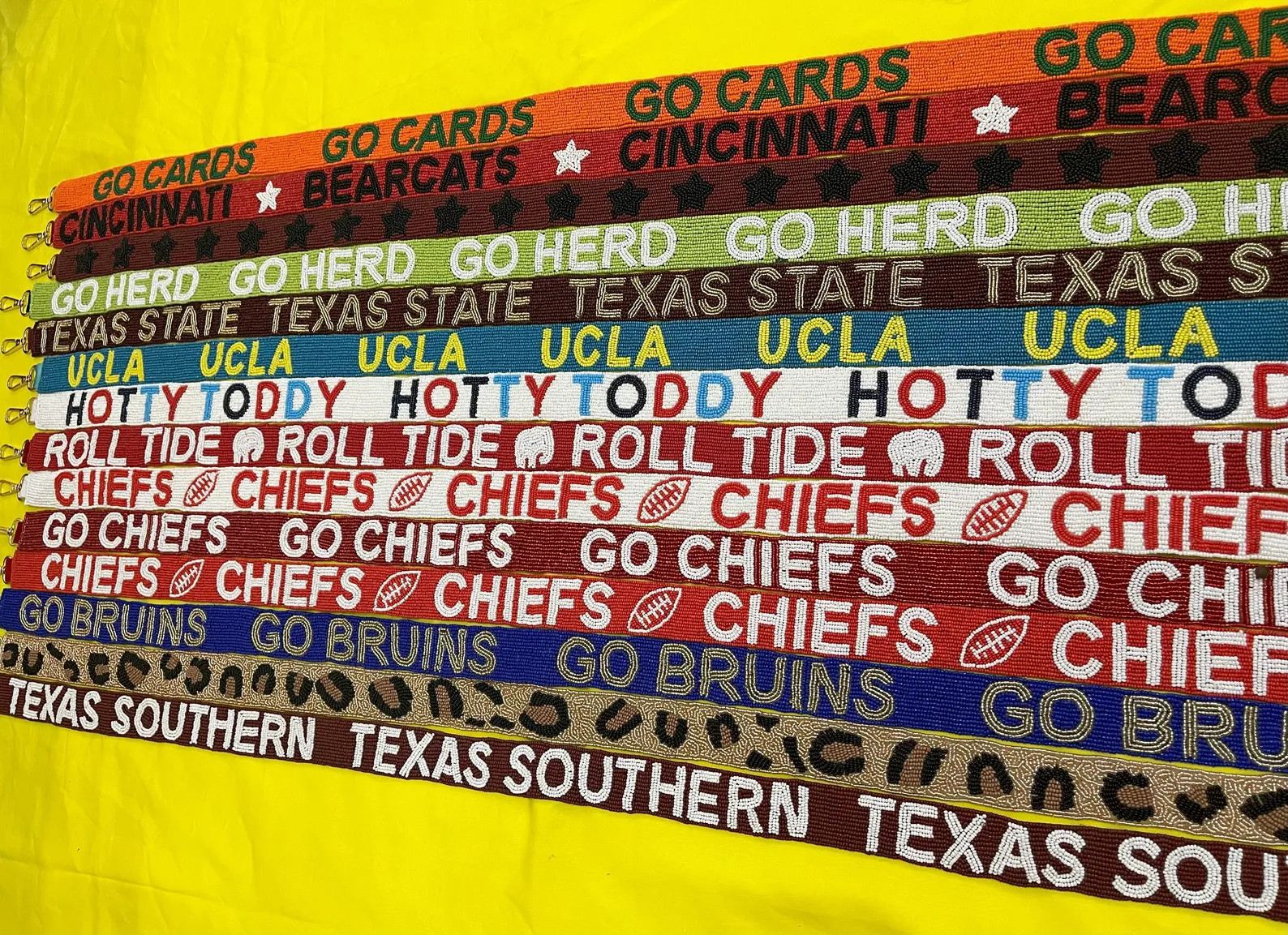 Handmade Beaded Purse Strap: Custom College Team Bag Accessory - Etsy | Etsy (Global)