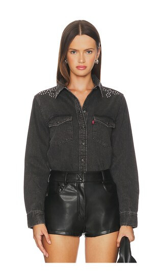 LEVI'S Iconic Western Shirt in Black. - size L | Revolve Clothing (Global)