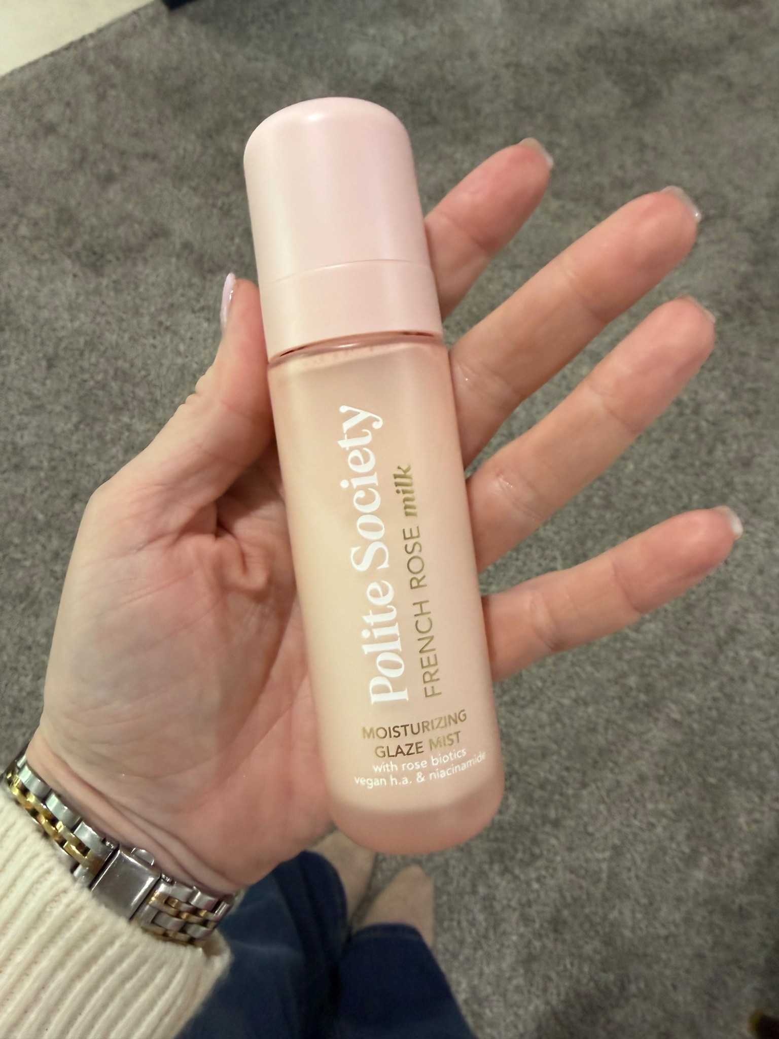 This polite society French rose milk is an amazing setting spray! It makes my skin glow in seconds and helps the glow last all day! 

#LTKgrwm #LTKmorningroutine #LTKBeauty