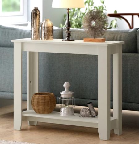 Little console table for the family room, styling with a lamp and basket.

#LTKhome