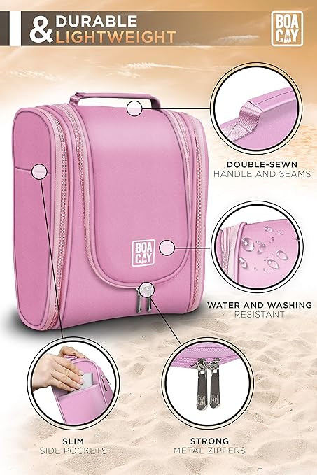 Premium Hanging Travel Toiletry Bag for Women and Men, Hygiene Bag, Bathroom and Shower Organizer... | Amazon (US)