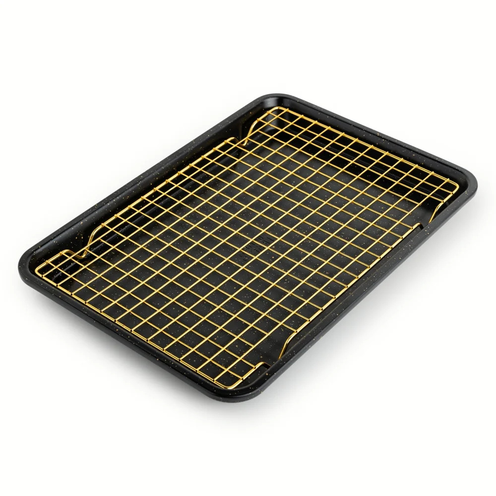 Thyme & Table Non-Stick Baking Sheet with Gold Cooling Rack - Walmart.com | Walmart (US)