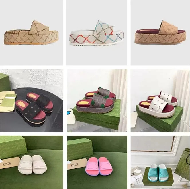 slippers women designer platform slipper luxury sandal man slipper Mid Heel High 55mm With box Fa... | DHGate