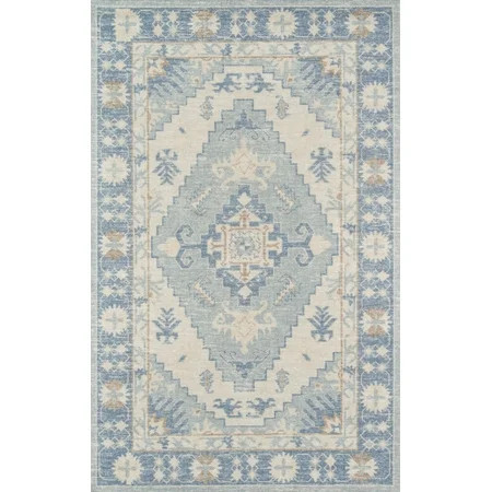 Momeni Anatolia Wool and Nylon Machine Made Blue Area Rug 7'9" X 9'10" | Walmart (US)