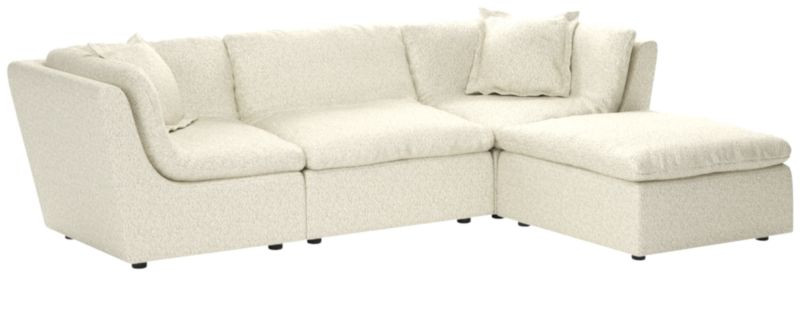 Turn 4-Piece Sectional Sofa Bloce Grey | CB2 | CB2