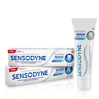 Sensodyne Repair and Protect Fluoride Toothpaste for Sensitive Teeth and Cavity Protection, Whitening, 3.4 OZ, 2 Pack | CVS Health